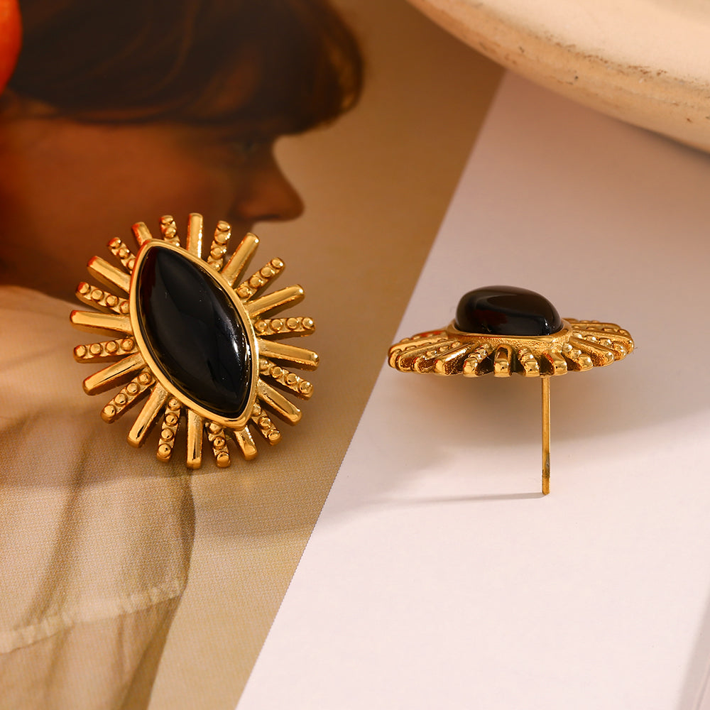 black earrings